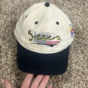 Pittsburgh Steelers Two-Tone Baseball Cap - Cream & Black